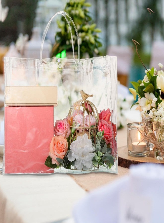 woric 15 Pack Large Clear Gift Bags with Handle, 15.47"X6"x12" Large Plastic Gift Bags Shopping Bag for Small Business Gifts Wedding Valentine's Day Party Favors Birthday - Image 4